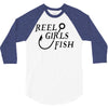 reel girls fish 3/4 Sleeve Shirt