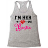 i'm her bestie Racerback Tank