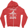 cycling is dope Zipper Hoodie