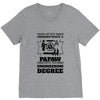 Never Underestimate A Papaw With An Engineer Degree V-Neck Tee