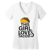 This Girl Loves Tacos Women's V-Neck T-Shirt