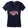 breast cancer hope Women's V-Neck T-Shirt