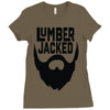 lumber jacked Ladies Fitted T-Shirt