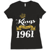 kings are born in 1961 Ladies Fitted T-Shirt