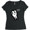 bad skull Women's Triblend Scoop T-shirt