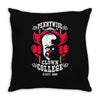 pennywise clown college Throw Pillow