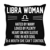 Libra Woman Throw Pillow
