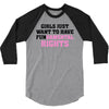 girls just want to have fundamental rights 3/4 Sleeve Shirt