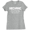 mechanic mens funny Ladies Fitted T-Shirt
