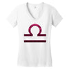 libra logo Women's V-Neck T-Shirt