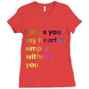 I miss you my heart is empaty wİthout you (2) Ladies Fitted T-Shirt