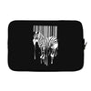 banksy street art zebra bar code Laptop sleeve