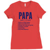 Papa Noun Definition Ladies Fitted T-Shirt