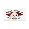 March Peeking Out Baby Boy License Plate