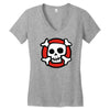 comic skull Women's V-Neck T-Shirt