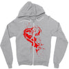 heartless splatter Zipper Hoodie