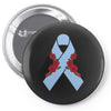 stomach cancer ribbon and rose Pin-back button