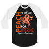 I Wear Peach For Uterine Cancer Awareness 3/4 Sleeve Shirt