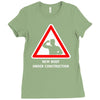 body under construction road sign Ladies Fitted T-Shirt