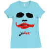 visage joker yeux ferm&eacute;s Ladies Fitted T-Shirt