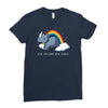 real unicorns have curves Ladies Fitted T-Shirt