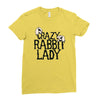 crazy rabbit lady Ladies Fitted T-Shirt