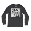 pizza makes me happy Long Sleeve Shirts