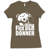 ted fick dich donner Ladies Fitted T-Shirt