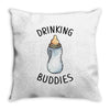 Drinking Buddies Throw Pillow