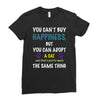 you can't buy happiness, but you can adopt a cat and that's pretty muc Ladies Fitted T-Shirt