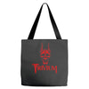 screaming skull Tote Bags