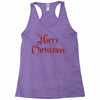 merry christmas red glitter Racerback Tank