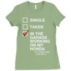 in the garage working on my honda Ladies Fitted T-Shirt