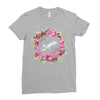 Floral Baby Name Ladies Fitted T-Shirt