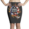 American Flag Q Fire Pencil Skirts