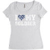 i love my soldier navy camouflage Women's Triblend Scoop T-shirt