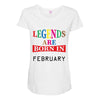 legends are born february Maternity Scoop Neck T-shirt