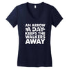 an arrow a day zombie dary Women's V-Neck T-Shirt