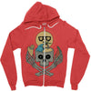 summer skull Zipper Hoodie