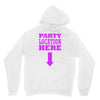 party location here Unisex Hoodie
