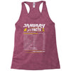 January Girl Facts Capricorn Racerback Tank