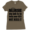 nurse my job is to help your ass not kiss it Ladies Fitted T-Shirt