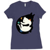 more hugs less fights Ladies Fitted T-Shirt