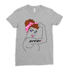 girl power survivor breast cancer Ladies Fitted T-Shirt
