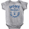 home is where the paws are Baby Onesie