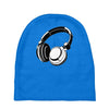 headphones black humor Baby Beanies