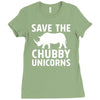 save the chubby unicorns Ladies Fitted T-Shirt