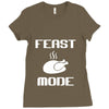 mens feast mode Ladies Fitted T-Shirt