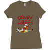calvin hobbes Ladies Fitted T-Shirt