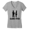 game over  funny pregnancy Women's V-Neck T-Shirt